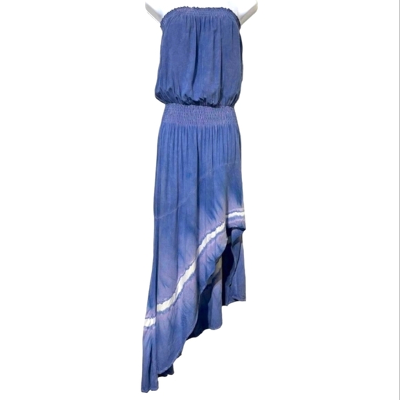 Storia Ocean Breeze Strapless Tie Dye High Low Maxi Dress Small - Picture 5 of 6